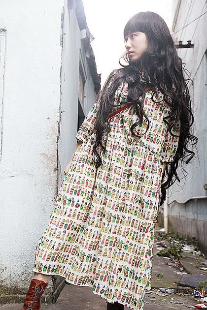2013春款棉麻森系可爱美衣